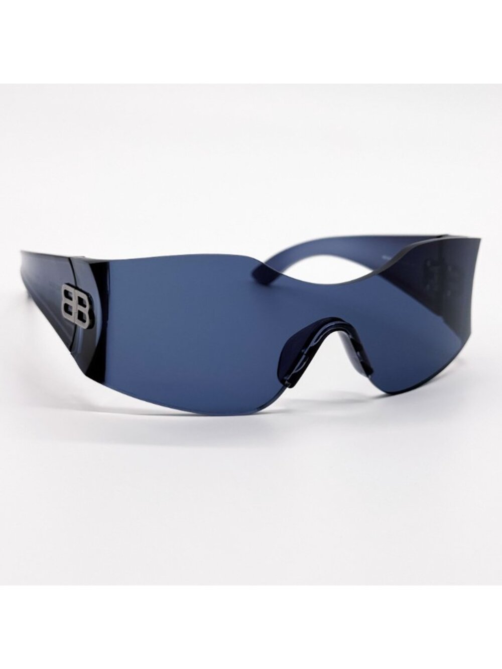 NEW BALENCIAGA BB0292S 002 SUNGLASSES BLUE UNISEX GEOMETRIC EYEWEAR BALENCIAGA - Picture 4 of 10